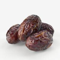 Close-up of fresh Medjool dates. A delicious and nutritious snack or ingredient. Sweet, juicy dates for Ramadan or other special occasions. photo