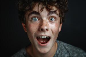 Expressive Young Teenager Portrait photo