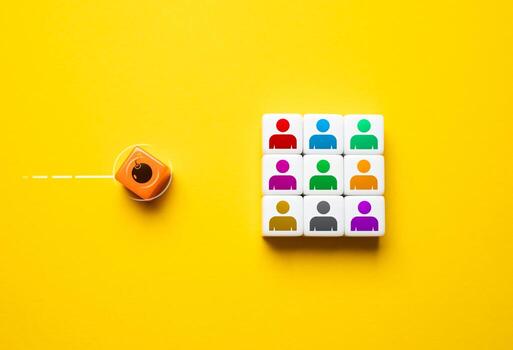 A targeted attack on a multicultural society with the aim of causing division and initiating conflict. Attack on a team. photo