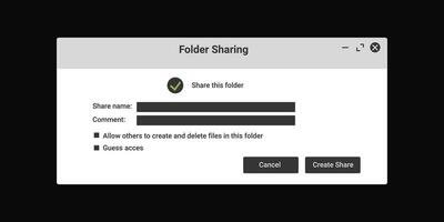Folder sharing application. Software for sharing files in green color. vector