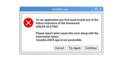System notification during app install. vector
