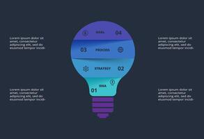 Creative concept for infographic with 4 steps, options, parts or processes. Business data visualization. vector