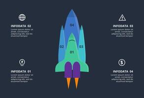 Creative concept for infographic with 4 steps, options, parts or processes. Business data visualization. vector