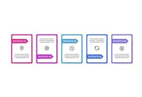 Creative concept for infographic with 5 steps, options, parts or processes. Business data visualization. vector