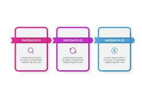 Creative concept for infographic with 3 steps, options, parts or processes. Business data visualization. vector