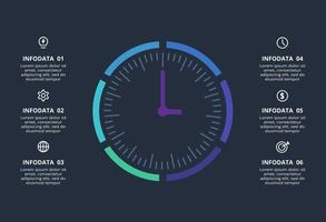 Creative concept for infographic with 6 steps, options, parts or processes. Business data visualization. vector