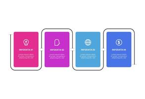 Creative concept for infographic with 4 steps, options, parts or processes. Business data visualization. vector