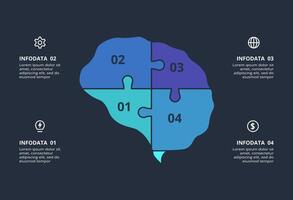 Creative concept for infographic with 4 steps, options, parts or processes. Business data visualization. vector