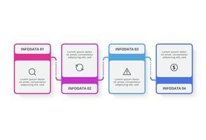 Creative concept for infographic with 4 steps, options, parts or processes. Business data visualization. vector