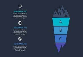 Creative concept for infographic with 3 steps, options, parts or processes. Business data visualization. vector