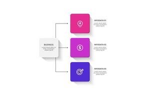 Creative concept for infographic with 3 steps, options, parts or processes. Business data visualization. vector