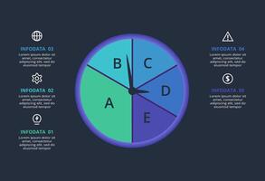 Creative concept for infographic with 5 steps, options, parts or processes. Business data visualization. vector
