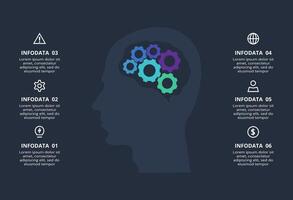 Creative concept for infographic with 6 steps, options, parts or processes. Business data visualization. vector
