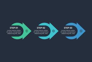 Creative infographic with 5 elements, presentations, illustration. Template for web on a black background. vector