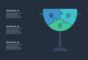 Creative concept for infographic with 3 steps, options, parts or processes. Business data visualization. vector