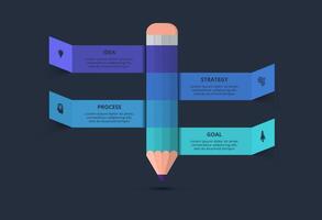 Creative concept for infographic with 4 steps, options, parts or processes. Business data visualization. vector