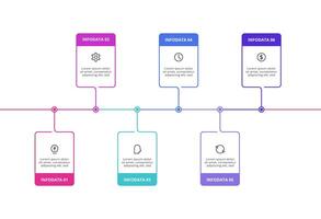Creative concept for infographic with 6 steps, options, parts or processes. Business data visualization. vector