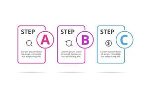 Creative concept for infographic with 3 steps, options, parts or processes. Business data visualization. vector