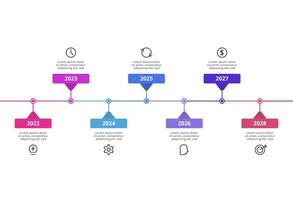 Creative concept for infographic with 7 steps, options, parts or processes. Business data visualization. vector
