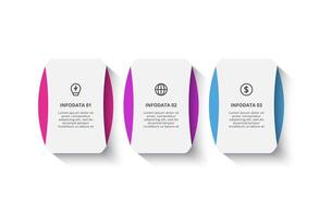 Creative concept for infographic with 3 steps, options, parts or processes. Business data visualization. vector