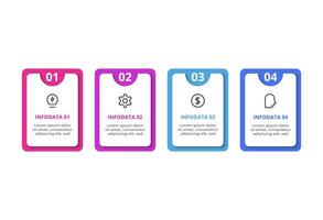 Creative concept for infographic with 4 steps, options, parts or processes. Business data visualization. vector