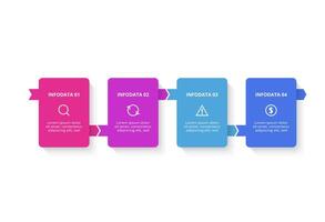 Creative concept for infographic with 4 steps, options, parts or processes. Business data visualization. vector