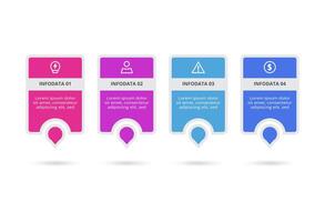 Creative concept for infographic with 4 steps, options, parts or processes. Business data visualization. vector