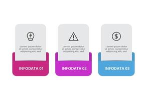 Creative concept for infographic with 3 steps, options, parts or processes. Business data visualization. vector