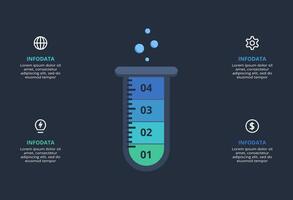 Creative concept for infographic with 4 steps, options, parts or processes. Business data visualization. vector