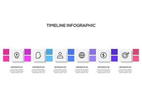 Creative concept for infographic with 6 steps, options, parts or processes. Business data visualization. vector