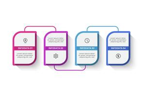 Creative concept for infographic with 4 steps, options, parts or processes. Business data visualization. vector