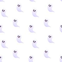 Happy ghosts seamless pattern. Packaging design, wrapping paper, background, backdrop vector