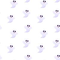 Scary ghosts seamless pattern. Packaging design, wrapping paper, background, backdrop vector