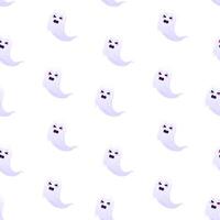 Evil ghosts seamless pattern. Packaging design, wrapping paper, background, backdrop vector