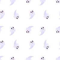 Flying ghosts seamless pattern. Packaging design, wrapping paper, background, backdrop vector