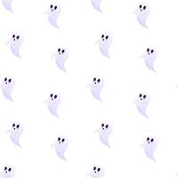 Frightening ghosts seamless pattern. Packaging design, wrapping paper, background, backdrop vector