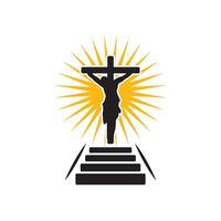 happy good friday with cross vector