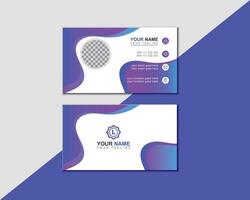 Business card template, clean and modern, print and ready. vector