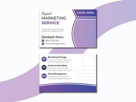 Clean and modern, Post card design vector