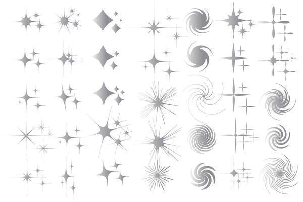 Sparkle Silver icon set