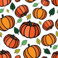 Thanksgiving holiday event seamless pattern. Autumn-themed repeat print. Pumpkin vegetable reversible print. vector