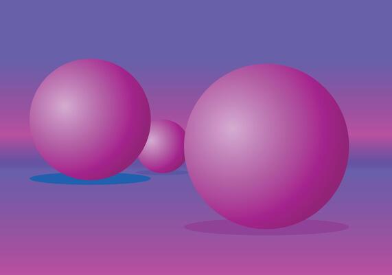 3D Balls Background for product mockup or photoshot purple and pink color with beautiful gradient shades