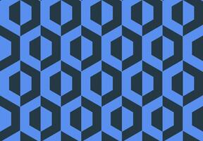 Geometric seamless pattern with hexagons for packaging. Blue seamless pattern on a dark background vector