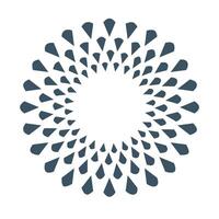 Concentric circles with spikes directed inwards vector