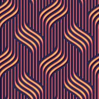 Red yellow abstract wavy pattern for packaging and background. Seamless geometric pattern on a dark background vector