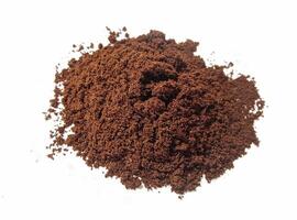 Ground Coffee isolated on white background photo