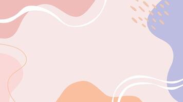 Abstract background. Hand drawing various shapes and doodle objects. Trendy modern contemporary illustration. Every background is isolated. Pastel color vector