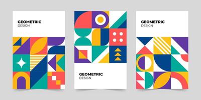 Abstract minimalist cover template. Modern colorful geometric pattern concept vector