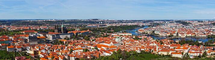 Aerial view of Hradchany the Saint Vitus St. Vitt's Cathedral photo