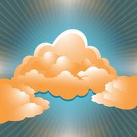 Cloud background effect vector